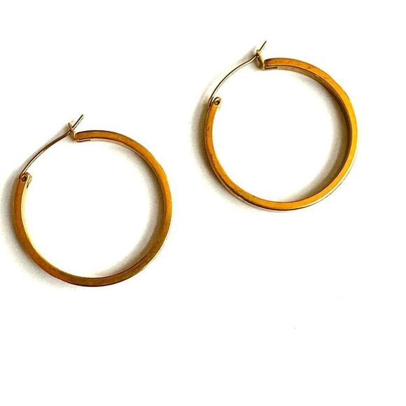 Gold plated  hoop earrings - Picture 6 of 8